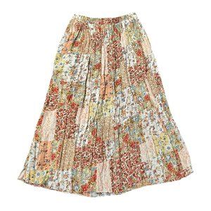 Vintage Bonjour Floral Midi Skirt